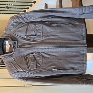 Boston Proper Leather Motorcycle Jacket